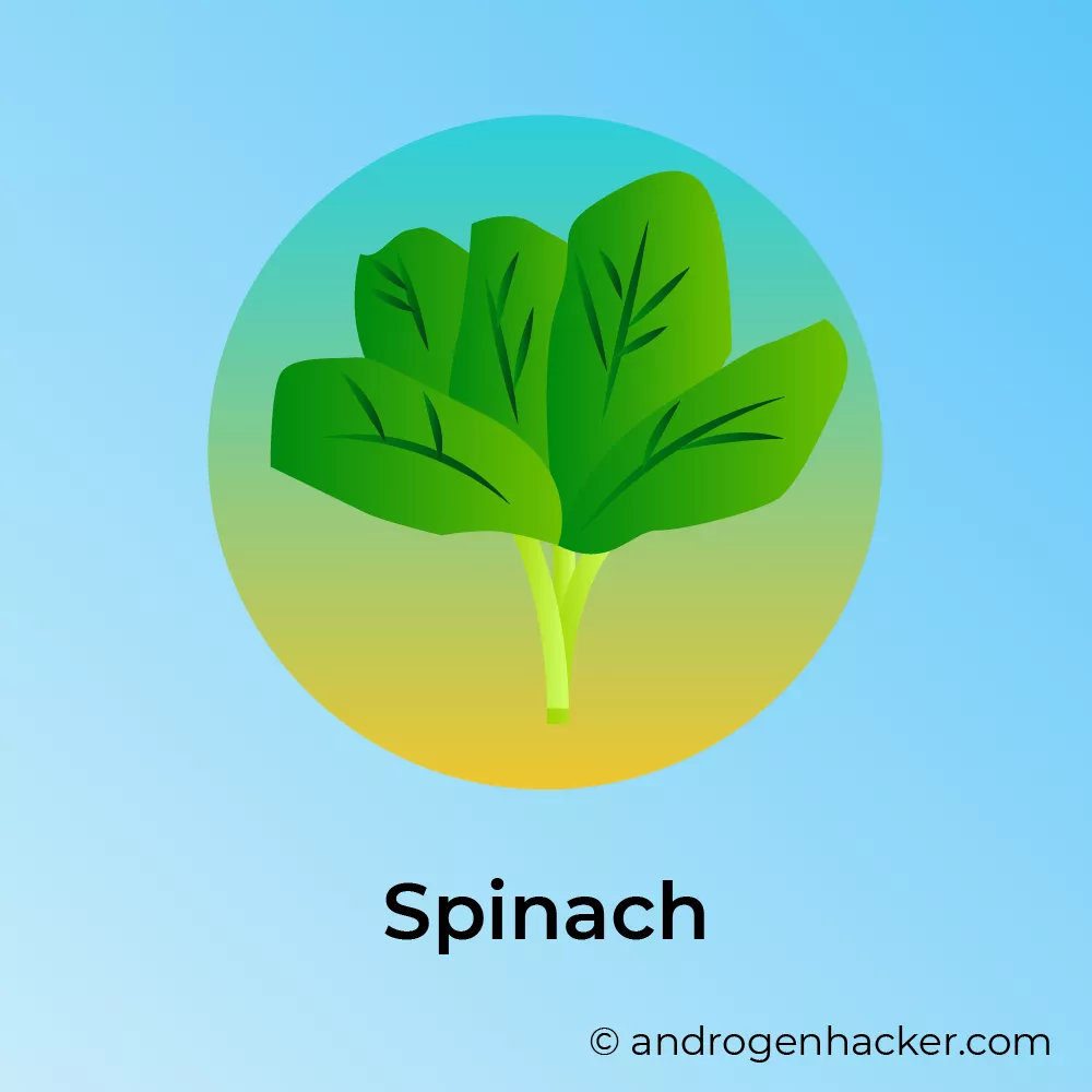 Spinach testoterone boosting food