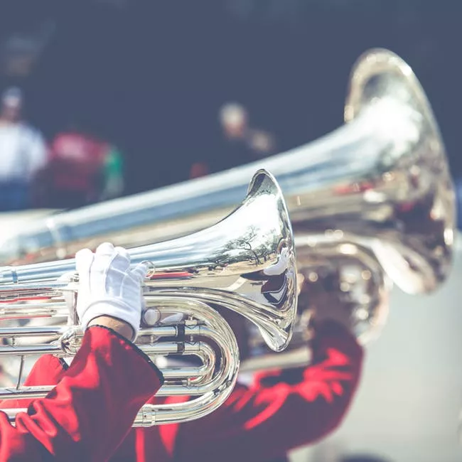 Band Playing Trumpets