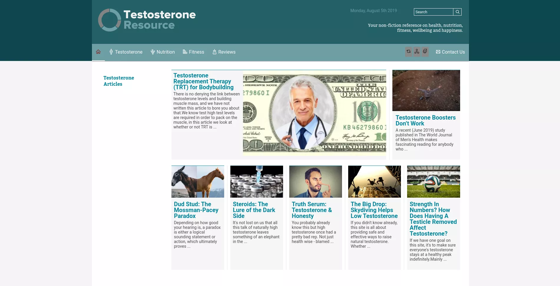 Testosteroneresource Homepage